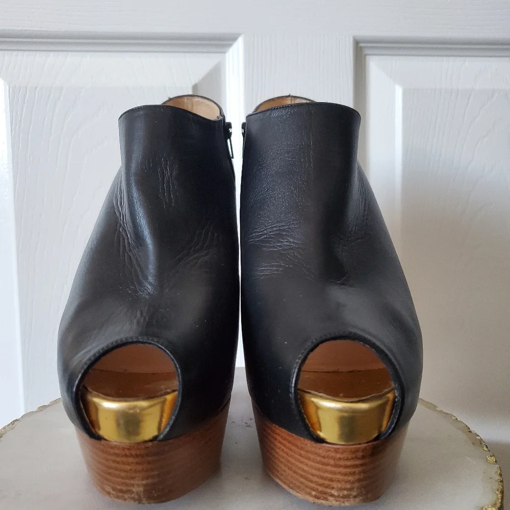 Christian Louboutin Black Leather Platforms